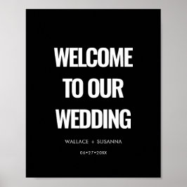 Einfache minimalistische Hochzeit Poster