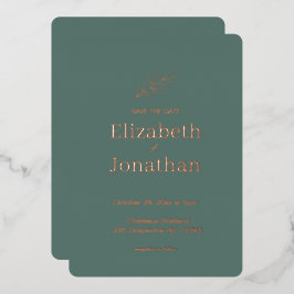 Einfache minimalistische Hochzeit retten das Datum Folieneinladung