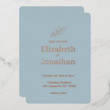 Einfache minimalistische Hochzeit retten das Datum