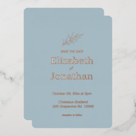 Einfache minimalistische Hochzeit retten das Datum Folieneinladung