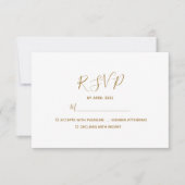 Einfache Minimalistische Hochzeit RSVP Karte (Vorderseite)