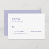 Einfache, minimalistische Hochzeit RSVP Karte (Vorne/Hinten)
