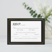 Einfache Minimalistische Hochzeit RSVP Karte (Stehend Vorderseite)