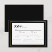 Einfache Minimalistische Hochzeit RSVP Karte (Vorne/Hinten)