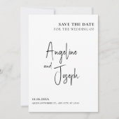 Einfache minimalistische Hochzeit Save The Date (Vorderseite)