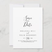 Einfache Minimalistische Hochzeit Save The Date (Vorderseite)
