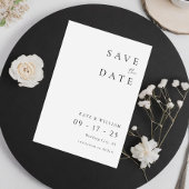 Einfache Minimalistische Hochzeit Save The Date