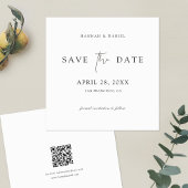 Einfache Minimalistische Hochzeit Save The Date