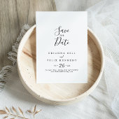Einfache Minimalistische Hochzeit Save The Date
