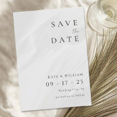 Einfache Minimalistische Hochzeit Save The Date