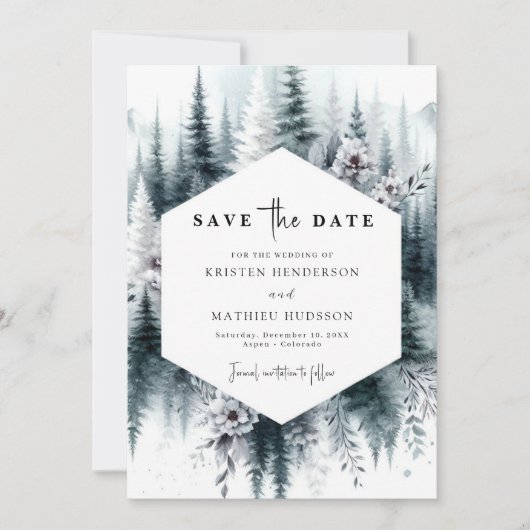 Einfache Minimalistische Hochzeit Save The Date (Vorderseite)