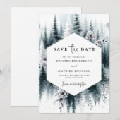 Einfache Minimalistische Hochzeit Save The Date (Vorne/Hinten)