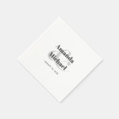 Einfache Minimalistische Hochzeit Serviette (Ecke)