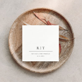 Einfache Minimalistische Hochzeit Serviette
