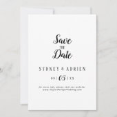 Einfache Minimalistische Hochzeit speichern Sie da Save The Date (Vorderseite)