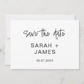 Einfache Minimalistische Hochzeit Speichern Sie di Save The Date (Vorderseite)