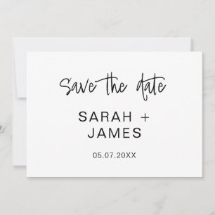 Einfache Minimalistische Hochzeit Speichern Sie di Save The Date