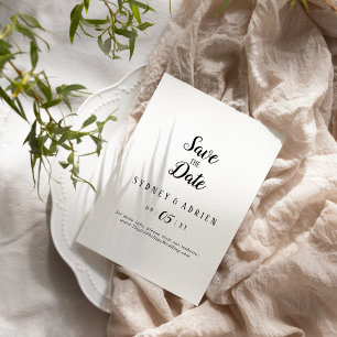 Einfache minimalistische Hochzeit - Termin vormerk Save The Date