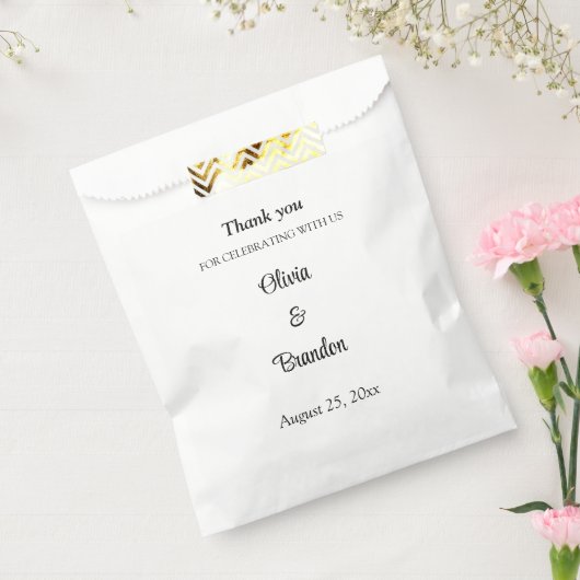 Einfache Minimalistische Hochzeit Vielen Dank für Geschenktütchen (Versiegelt)