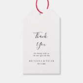 Einfache Minimalistische Hochzeit Vielen Dank Geschenkanhänger (Vorderseite)