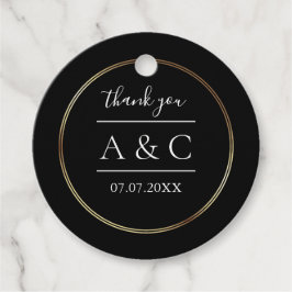 Einfache Minimalistische Hochzeit Vielen Dank Geschenkanhänger