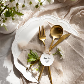 Einfache Minimalistische Hochzeit Vielen Dank Geschenkanhänger