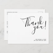 Einfache Minimalistische Hochzeit Vielen Dank Post Postkarte (Vorne/Hinten)