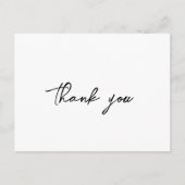 Einfache Minimalistische Hochzeit Vielen Dank Post Postkarte (Vorderseite)