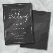 Einfache Minimalistische Hochzeit Watercolor