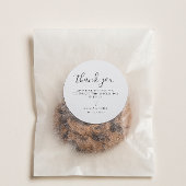 Einfache Minimalistische Hochzeit Weiß & Schwarz V Runder Aufkleber