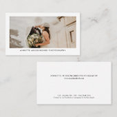 Einfache Minimalistische Hochzeitfotografie Visitenkarte (Vorne/Hinten)