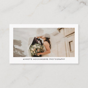 Einfache Minimalistische Hochzeitfotografie Visitenkarte