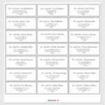 Einfache Minimalistische Hochzeitgastadresse Aufkleber<br><div class="desc">Dieses einfache,  minimalistische Gästeschild-Label ist perfekt für eine einfache Hochzeit. Das Design besticht durch eine schöne Vorderseite in weißem Hintergrund,  um Ihre Veranstaltung zu verzieren.</div>