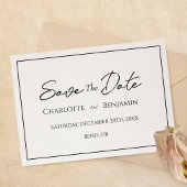 Einfache Minimalistische Hochzeitkarte Save the Da Save The Date