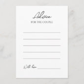 Einfache Minimalistische Hochzeitsberatungskarte Hinweiskarte (Vorderseite)