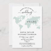 Einfache Minimalistische Hochzeitsdestination - We Einladung (Vorderseite)