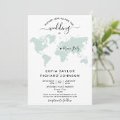 Einfache Minimalistische Hochzeitsdestination - We Einladung (Stehend Vorderseite)