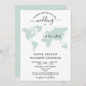 Einfache Minimalistische Hochzeitsdestination - We Einladung (Vorne/Hinten)