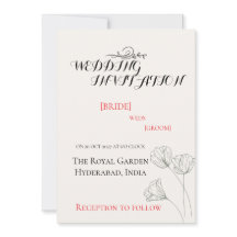 Einfache Minimalistische Hochzeitseinladung