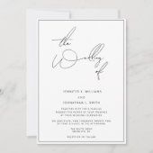 Einfache Minimalistische Hochzeitseinladung Einladung (Vorderseite)