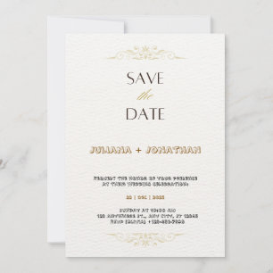 Einfache Minimalistische Hochzeitseinladung in Gol Einladung