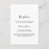 Einfache Minimalistische Hochzeitsempfehlung Begleitkarte (Vorderseite)