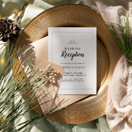 Einfache Minimalistische Hochzeitsempfehlung Einladung