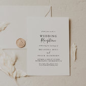 Einfache Minimalistische Hochzeitsempfehlung Einladung