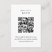 Einfache Minimalistische Hochzeitserie mit QR-Code Begleitkarte (Vorderseite)