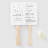 Einfache Minimalistische Hochzeitsfeier Fächer (Vorne und Hinten)