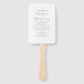 Einfache Minimalistische Hochzeitsfeier Fächer (Vorderseite)