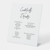 Einfache Minimalistische Hochzeitsgetränke Bar Sockelschild (Vorderseite)