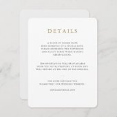 Einfache Minimalistische Hochzeitskarte Begleitkarte (Vorne/Hinten)