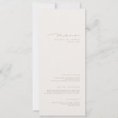 Einfache Minimalistische Hochzeitskarte für Elfenb Einladung (Vorderseite)